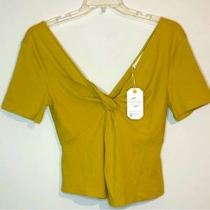 Chartreuse color blouse